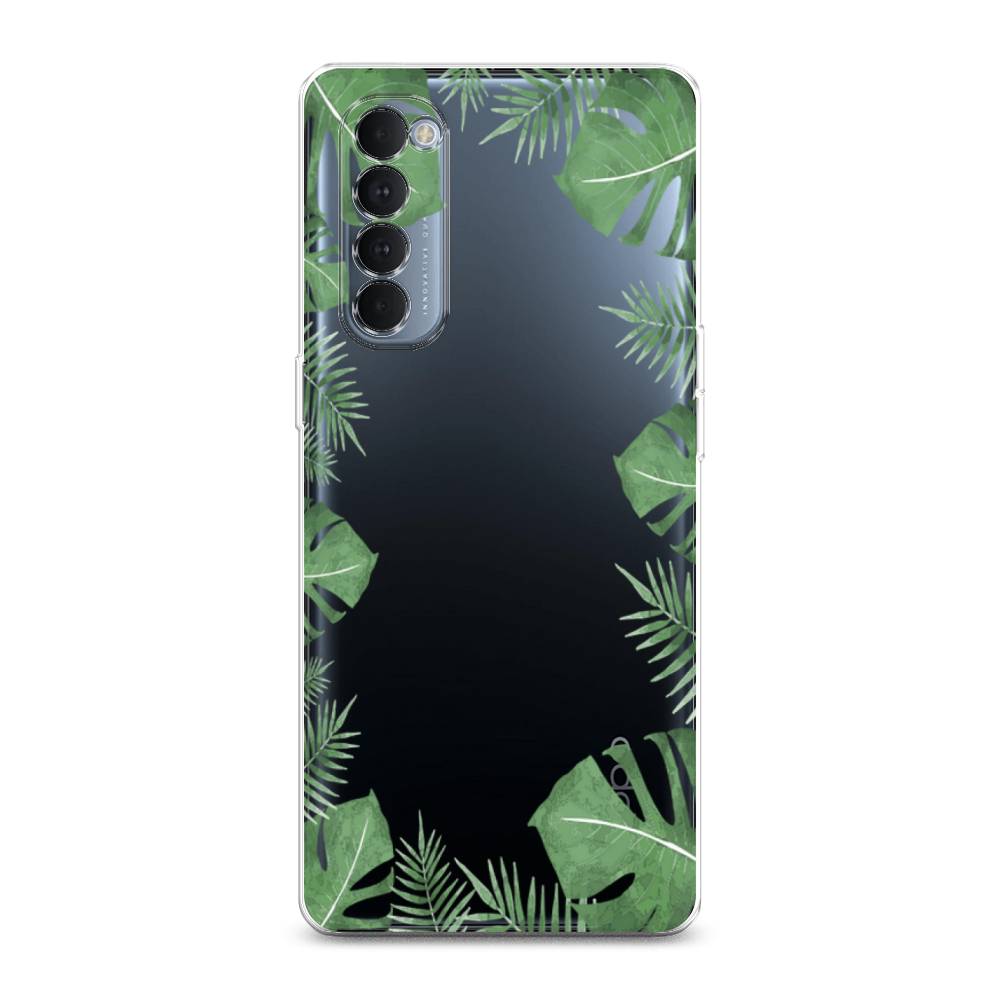 

Чехол Awog на Oppo Reno 4 Pro "Листья папоротника рамка", Разноцветный, 258950-8