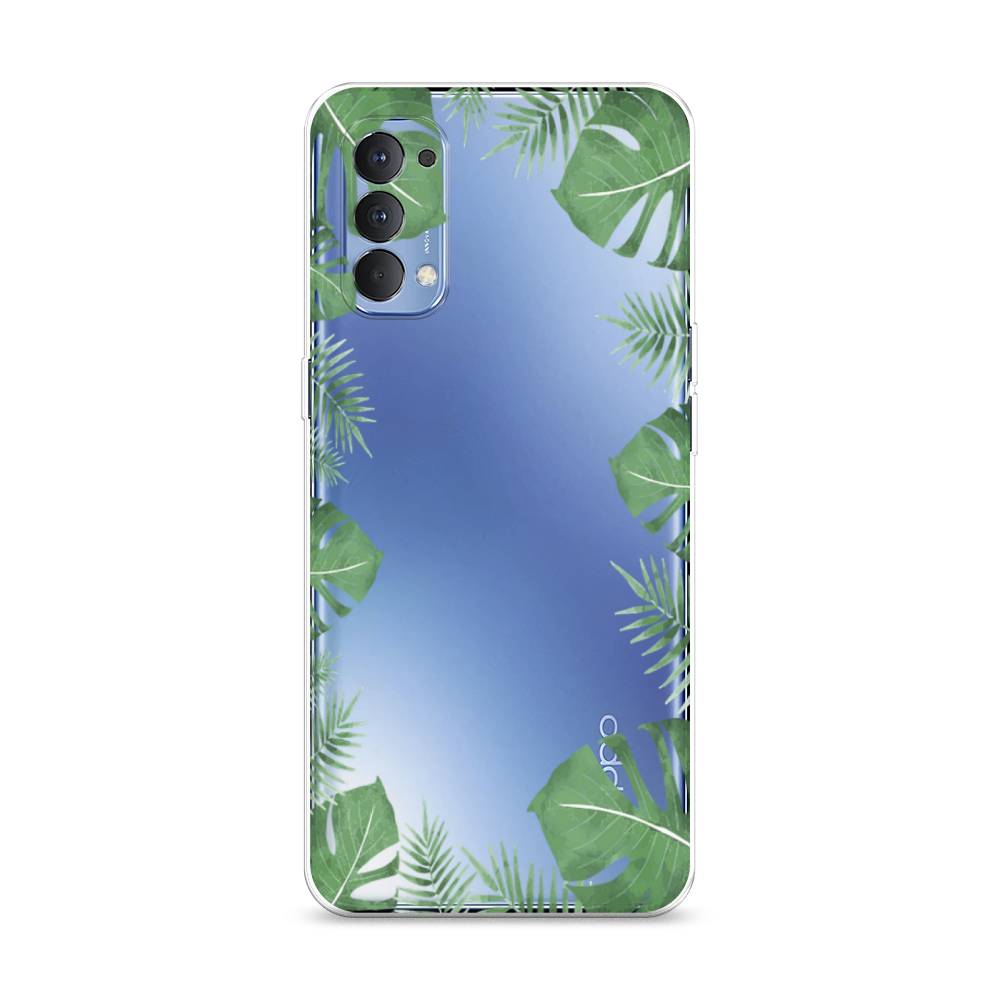 

Чехол Awog на Oppo Reno 4 4G "Листья папоротника рамка", Разноцветный, 259450-8