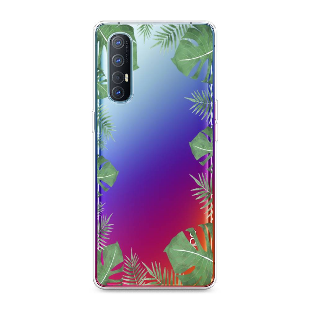 

Чехол Awog на Oppo Reno 3 Pro "Листья папоротника рамка", Разноцветный, 252550-8