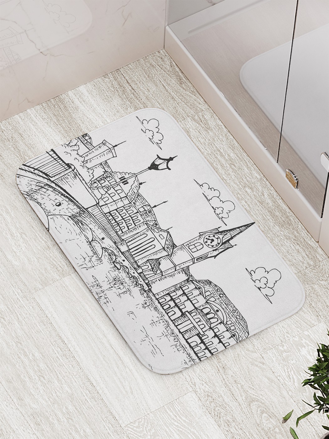 

Коврик противоскользящий для ванной, сауны, бассейна, 77х52 см bath_84240 JoyArty