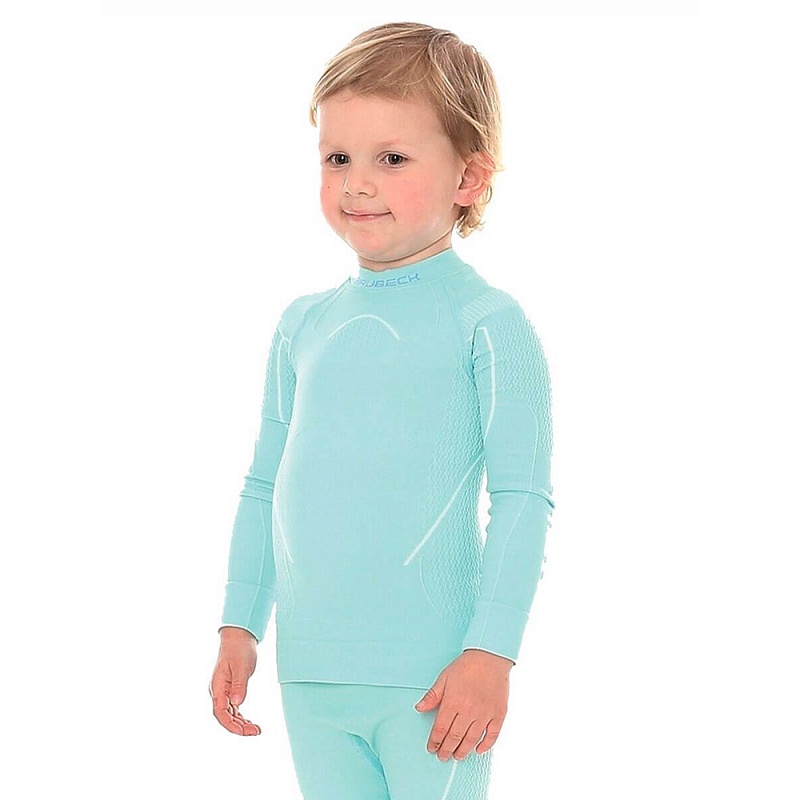 Термобелье детское для девочек Brubeck футболка с длинным рукавом THERMO светло-голубая 92
