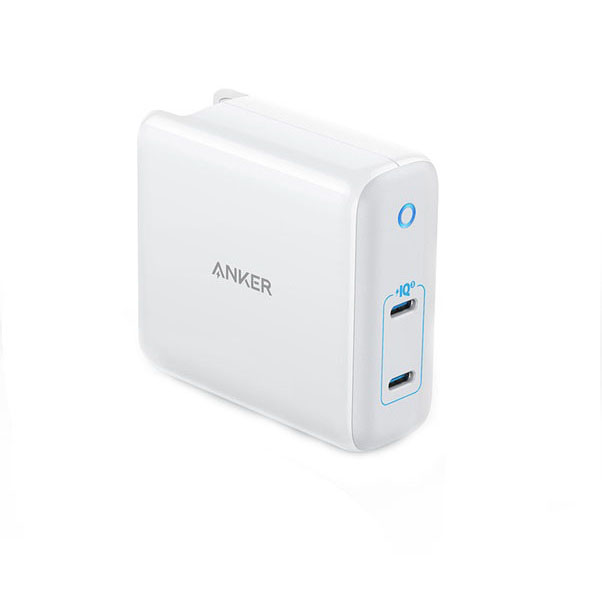 фото Сетевое зарядное устройство anker powerport atom iii, 2xusb type-c, 3 a, white