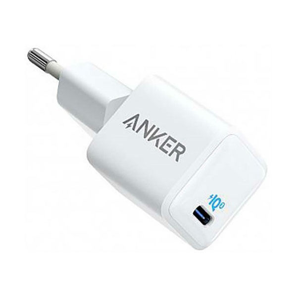 фото Сетевое зарядное устройство anker powerport 3, 1xusb type-c, 3 a, white