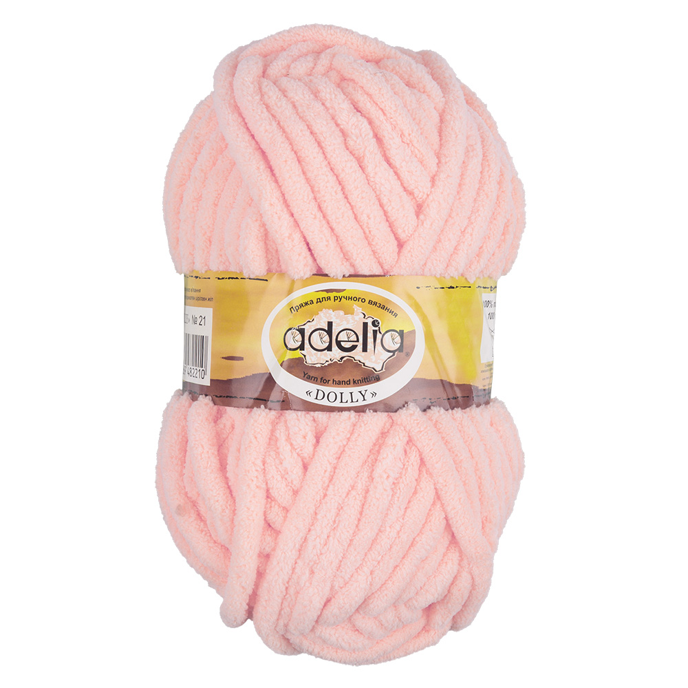

Пряжа Adelia Dolly №27 светло-персиковый, Розовый, Dolly