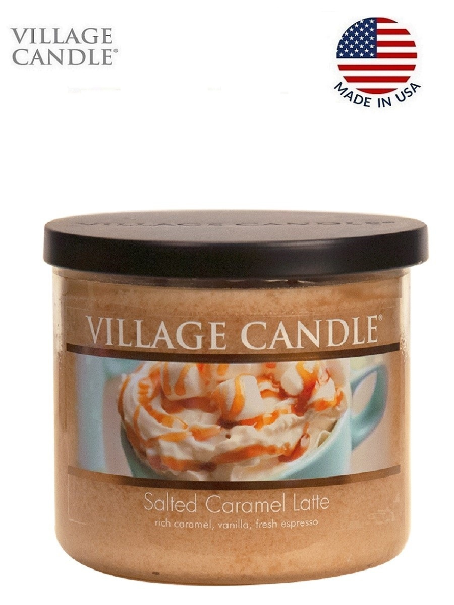 фото Ароматическая свеча village candle "salted caramel latte" чаша, средняя