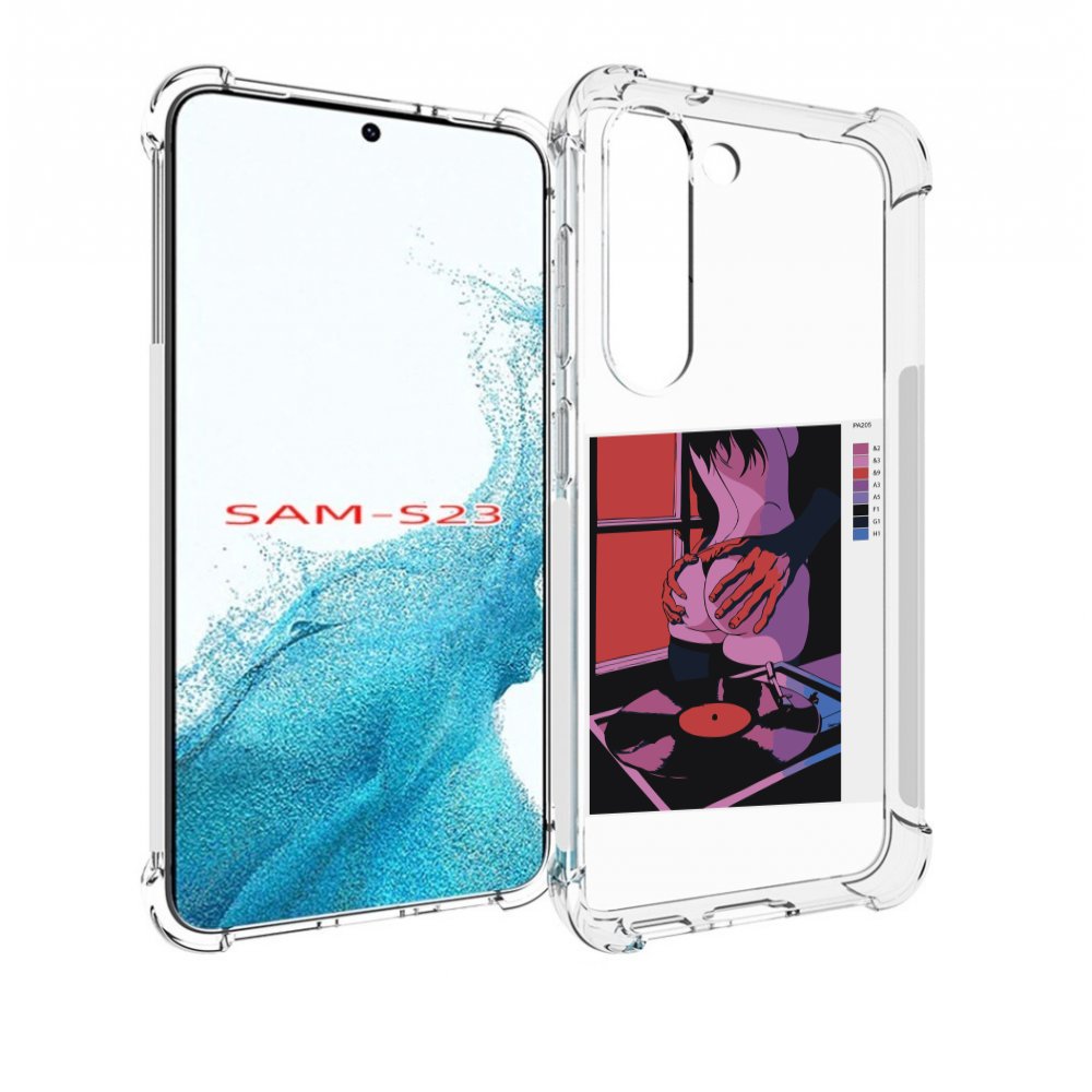 Чехол MyPads девушка красивая сзади женский для Samsung Galaxy S23