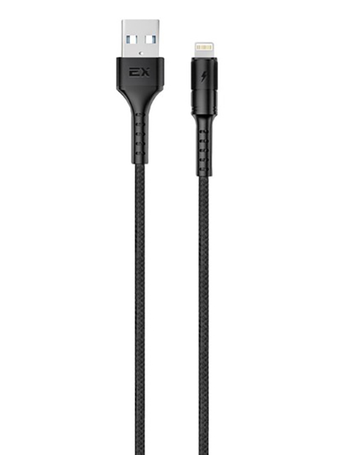 фото Кабель exployd flow usb - lightning 2.4a 1m nylon black ex-k-1320