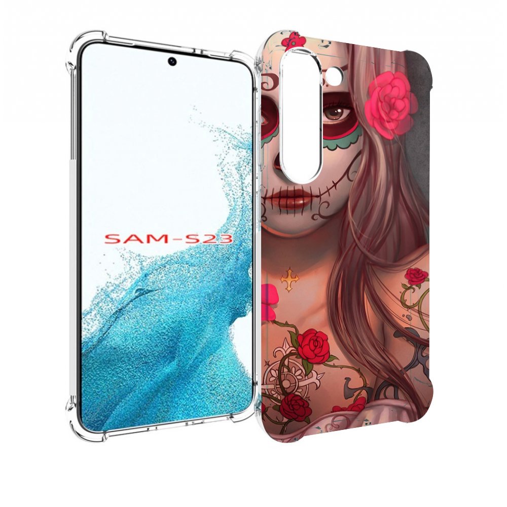 

Чехол MyPads девочка в рисунках для Samsung Galaxy S23, Прозрачный, Tocco