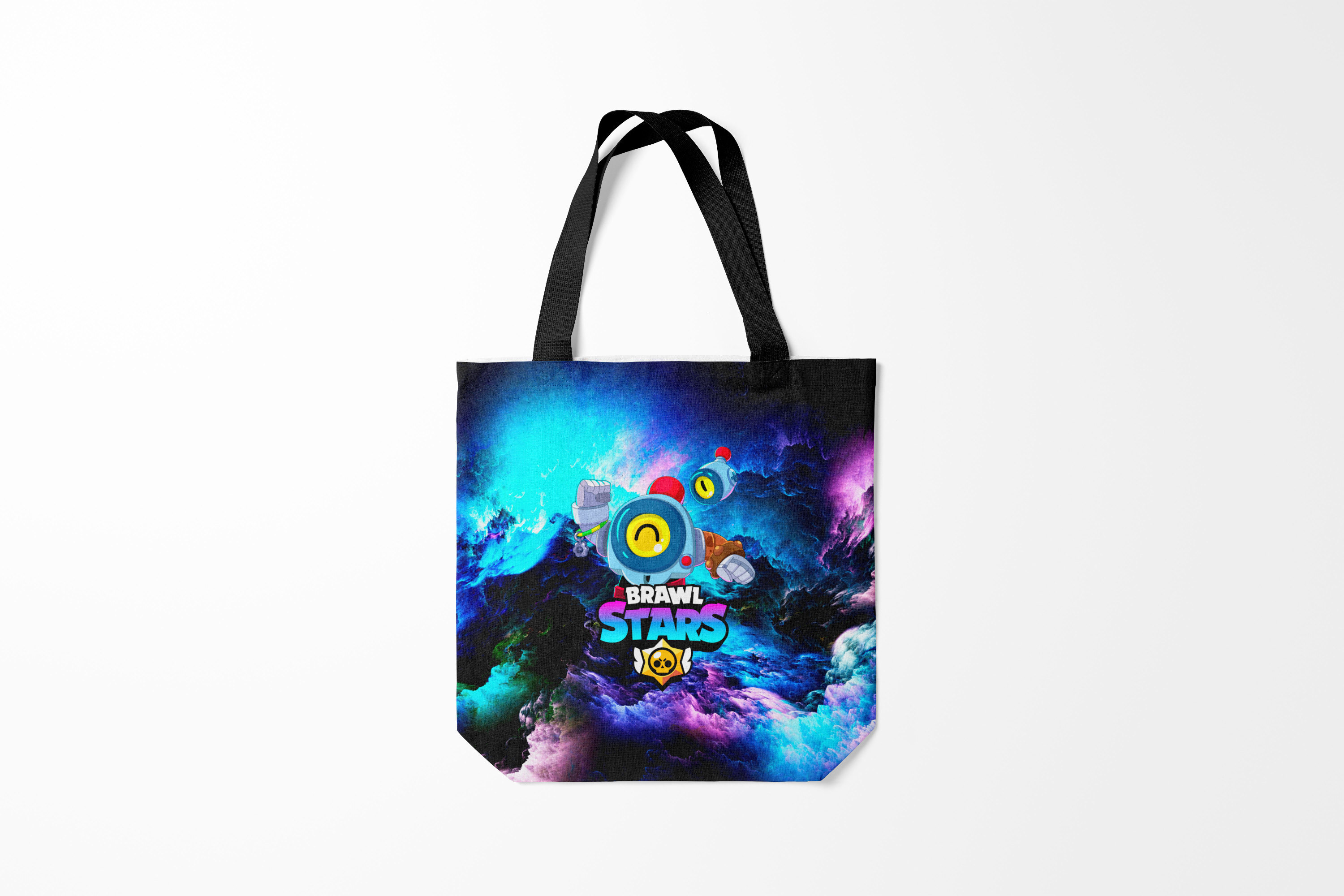 

Сумка шoппер унисекс Burnettie Brawl Stars NANI SPACE NEON, черный, Brawl Stars NANI SPACE NEON