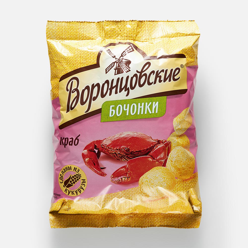 Кукурузные бочонки Воронцовские, краб, 90 г