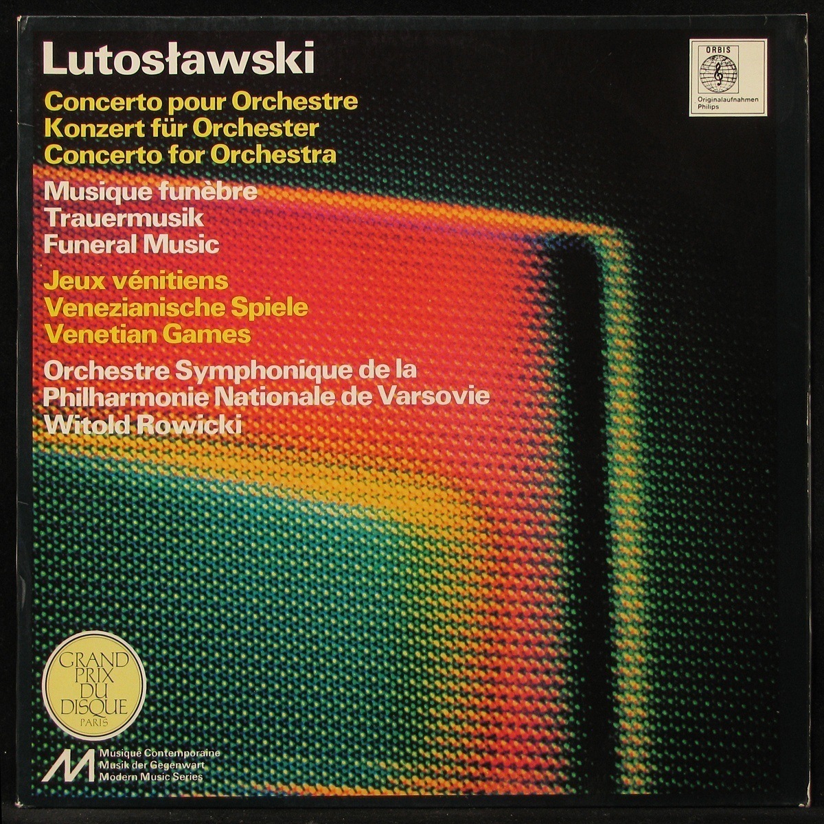 

LP Witold Rowicki - Lutosławski. Concerto Pour Orchestre/ Musique Funebre Orbis (299704)
