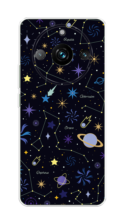 

Чехол на Realme 11 Pro "Цветной космос", Желтый, 2514250-2