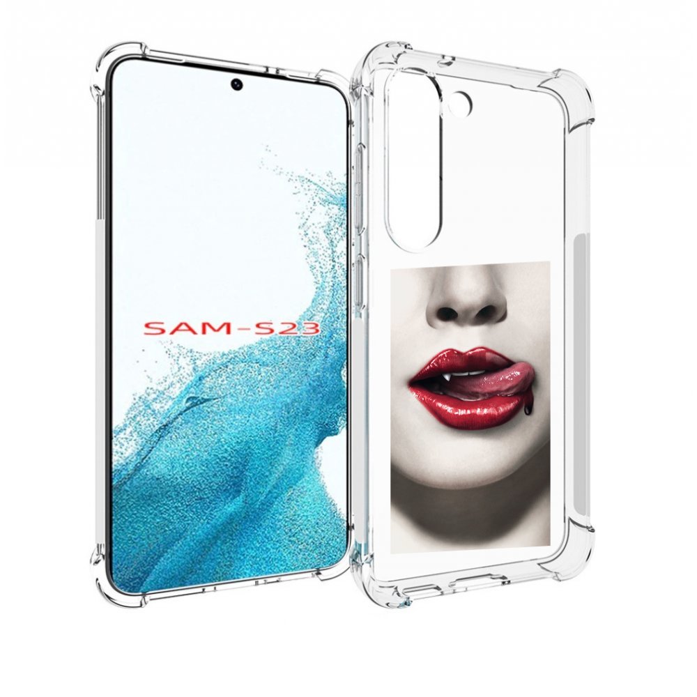 

Чехол MyPads губы-вампирши для Samsung Galaxy S23, Прозрачный, Tocco