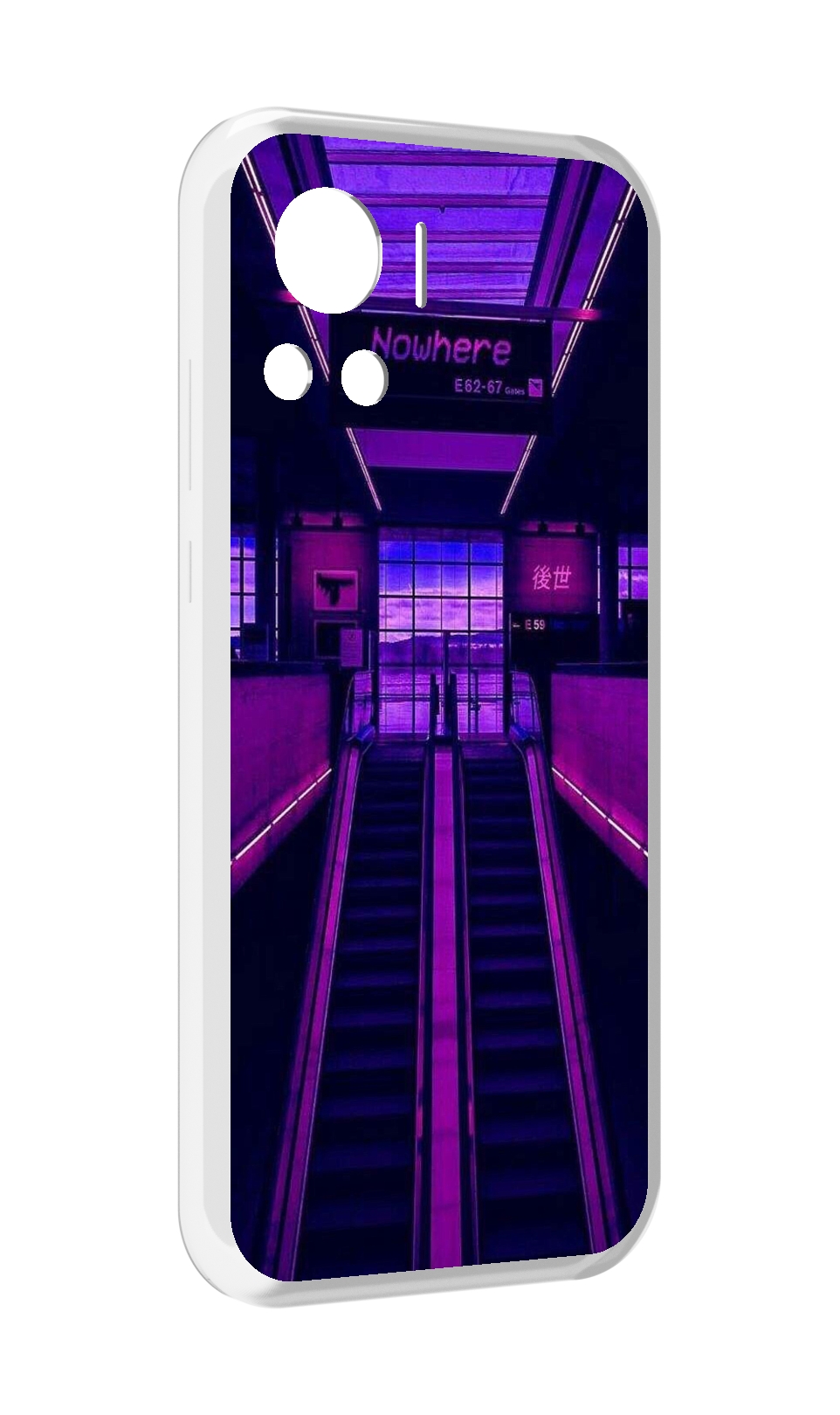 

Чехол MyPads фиолетовый эскалатор для Motorola Edge 30 Ultra, Прозрачный, Tocco