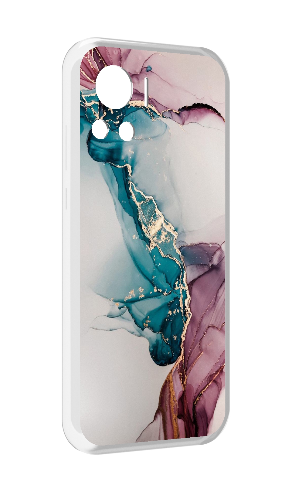 

Чехол MyPads фиолетовый синий краски для Motorola Edge 30 Ultra, Прозрачный, Tocco