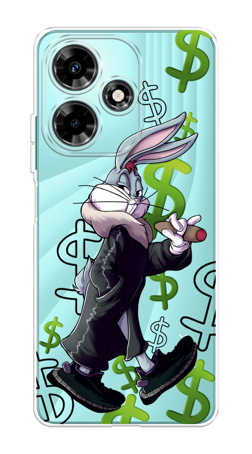 

Чехол на Infinix Hot 30 "Rich Bugs Bunny", Зеленый;черный;голубой, 3104050-6