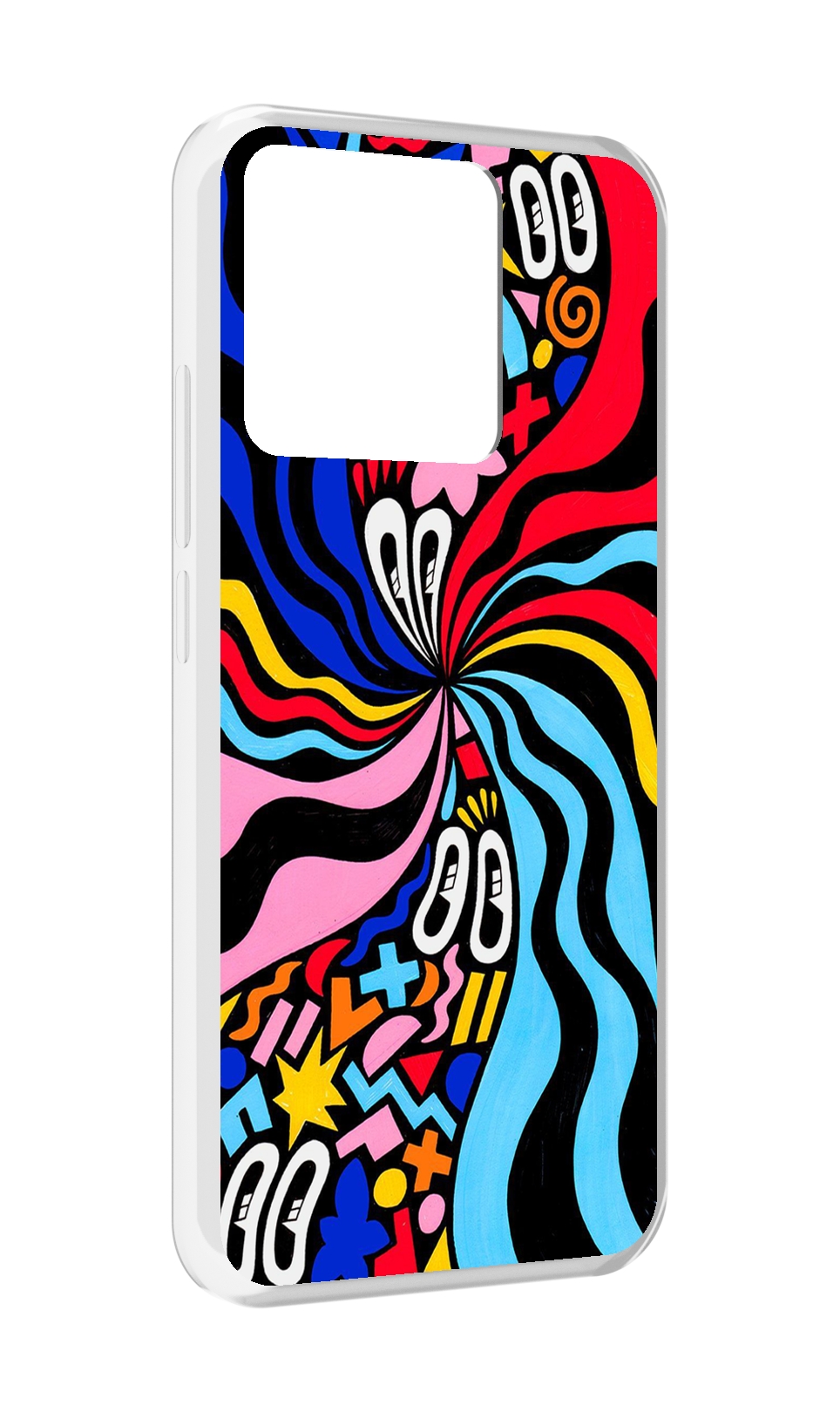 

Чехол MyPads Tocco для Xiaomi Redmi 10A волнистая-абстракция, Прозрачный, Tocco