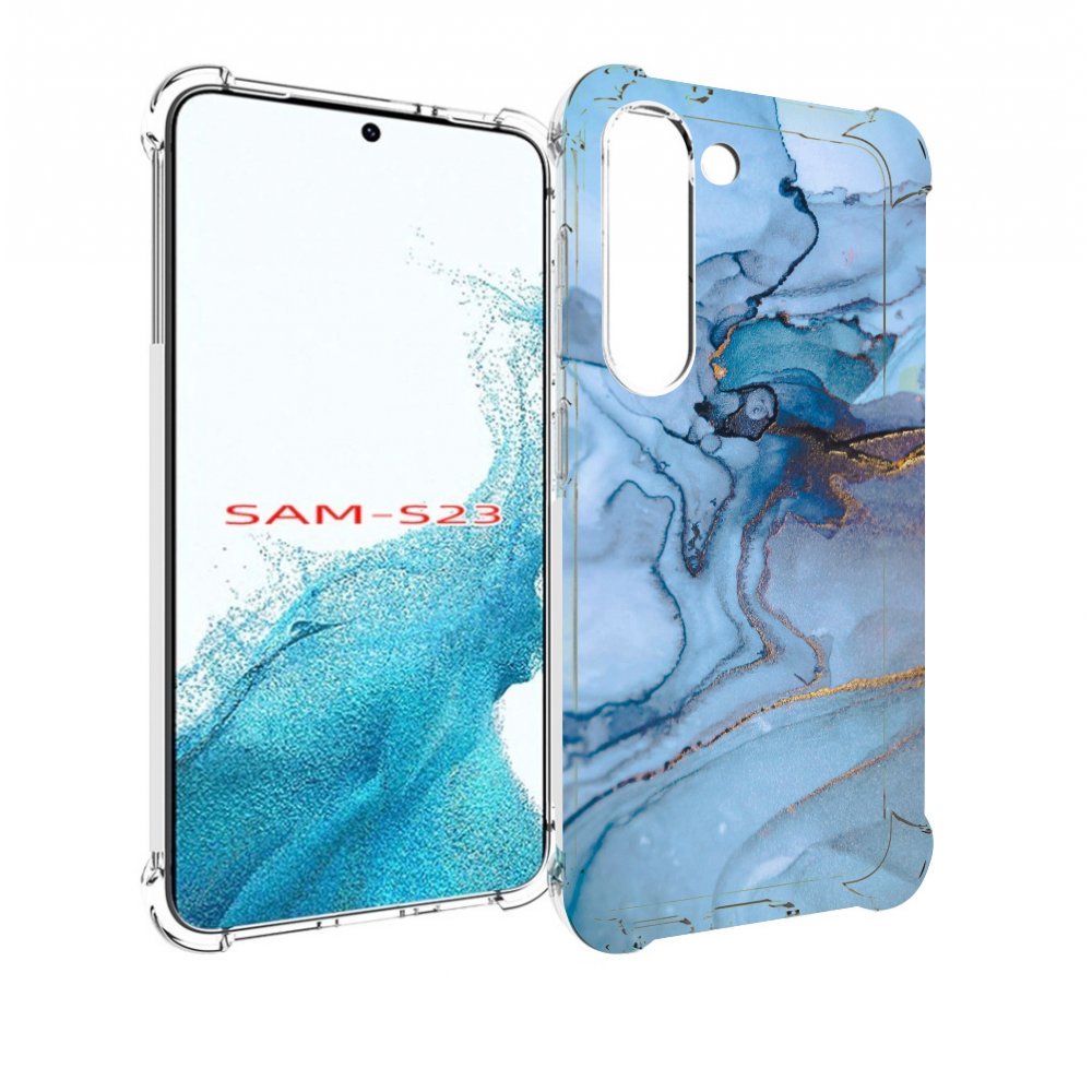 

Чехол MyPads голубой мрамор для Samsung Galaxy S23, Прозрачный, Tocco