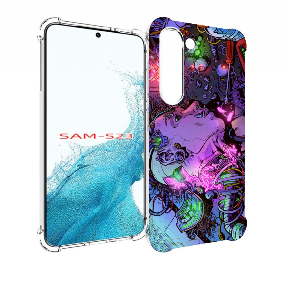 

Чехол MyPads голова робота мультик для Samsung Galaxy S23, Прозрачный, Tocco