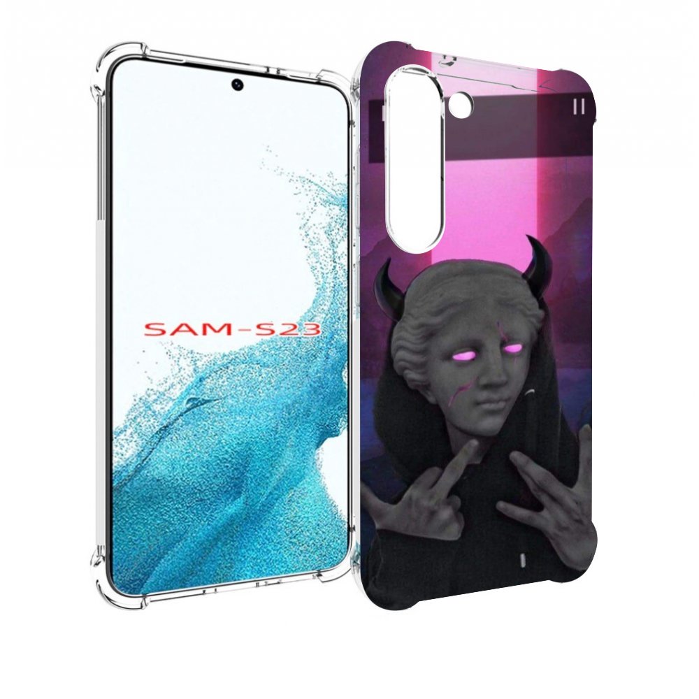 

Чехол MyPads глитч-статуя для Samsung Galaxy S23, Прозрачный, Tocco
