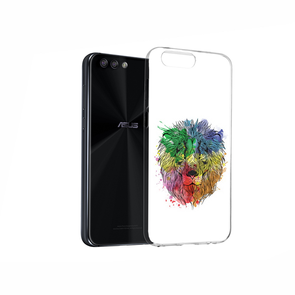

Чехол MyPads Tocco для Asus ZenFone 4 разноцветный гордый лев, Прозрачный, Tocco