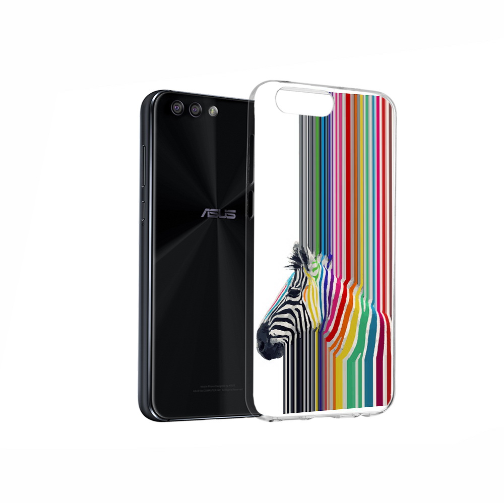 

Чехол MyPads Tocco для Asus ZenFone 4 радужная зебра, Прозрачный, Tocco