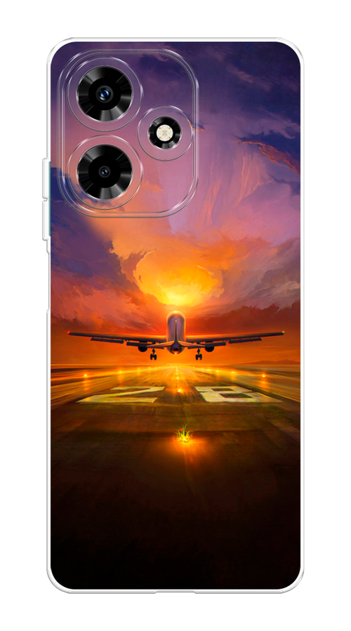 

Чехол на Infinix Hot 30 "Самолет на посадке", Оранжевый;синий, 3104050-6
