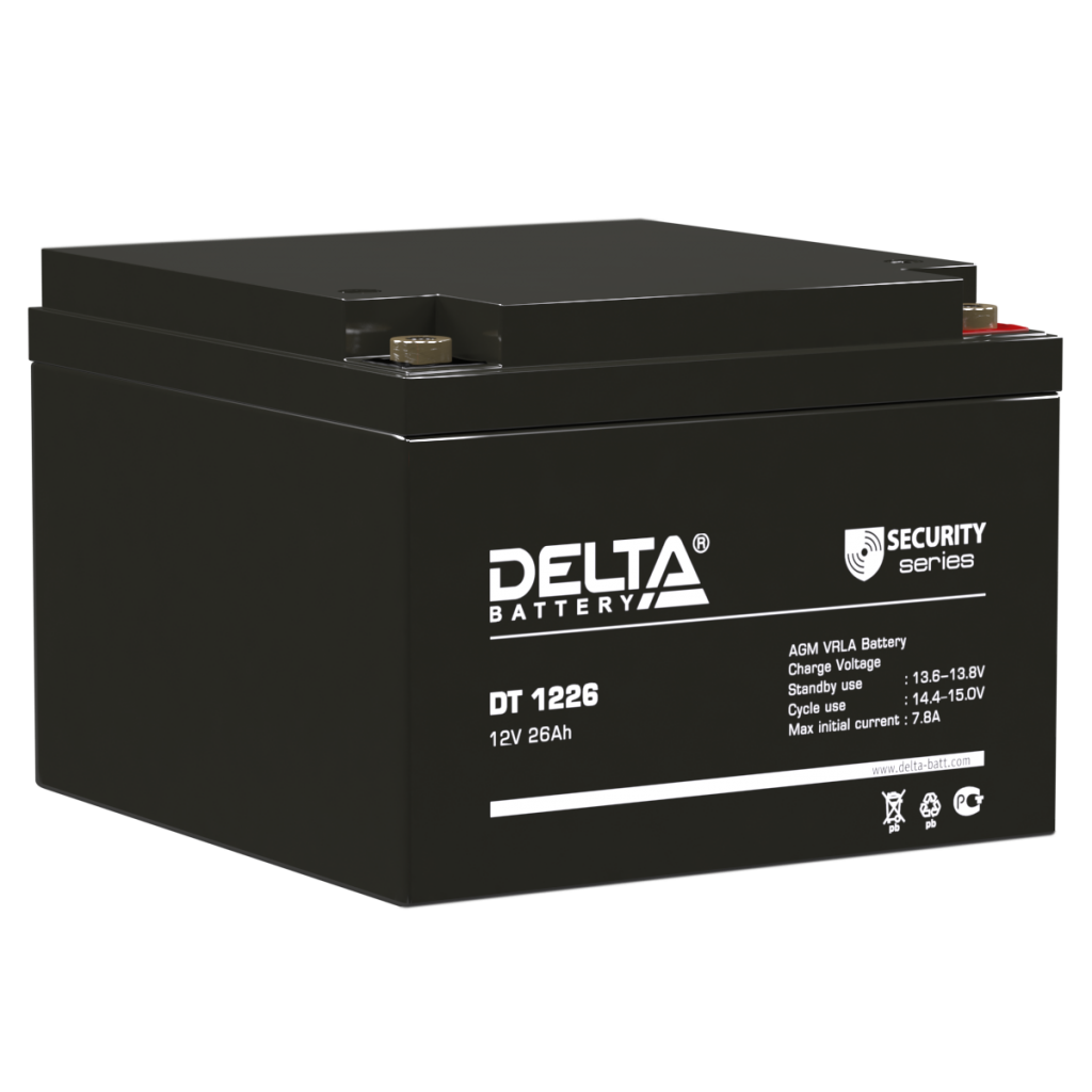 Аккумулятор Delta DT 1226 12v 26Ah 9011₽