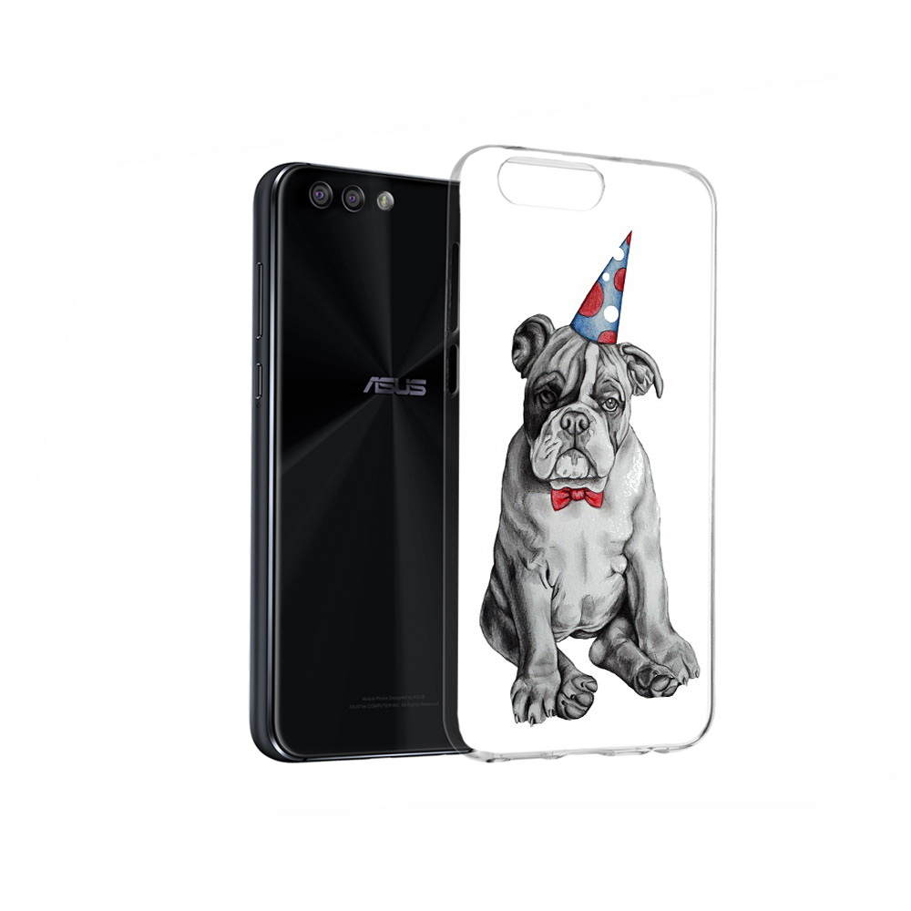 

Чехол MyPads Tocco для Asus ZenFone 4 праздничный щенок, Прозрачный, Tocco