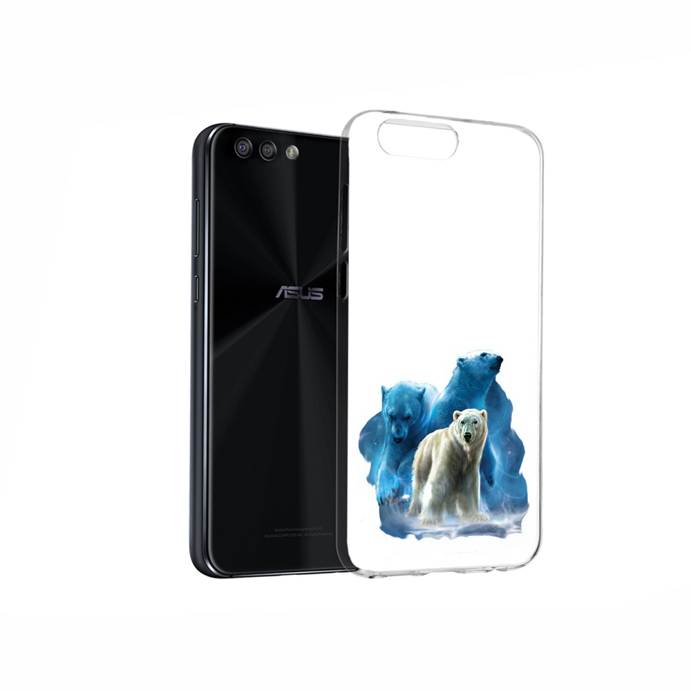 Чехол MyPads Tocco для Asus ZenFone 4 полярный медведь