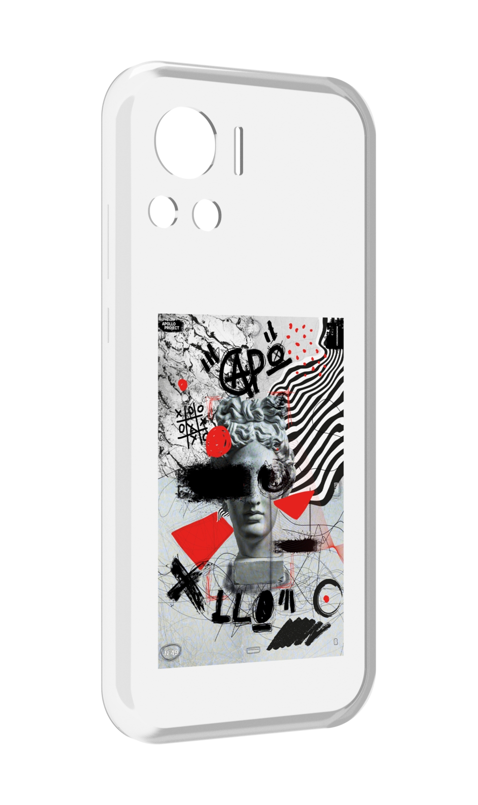 

Чехол MyPads стрит арт статуя для Motorola Edge 30 Ultra, Прозрачный, Tocco