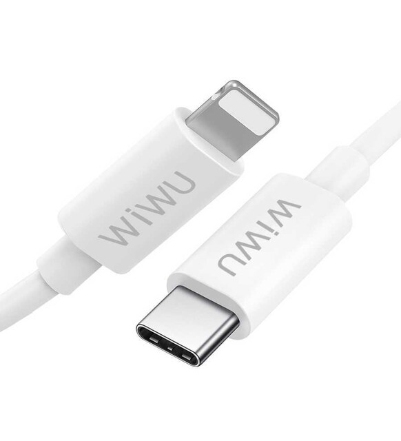 Кабель USB C к кабелю Lightning Wiwu G90 1 м белый