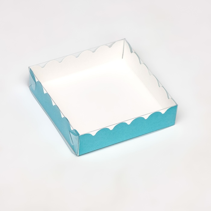 

Коробочка UPAK LAND 4488804 для печенья с PVC крышкой, голубая, 12х12х3 см, 10 шт, Голубой