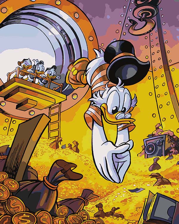 

Картина по номерам Артвентура «Скрудж МакДак купается в золоте», 02ART4050DUCK18, Скрудж МакДак купается в золоте