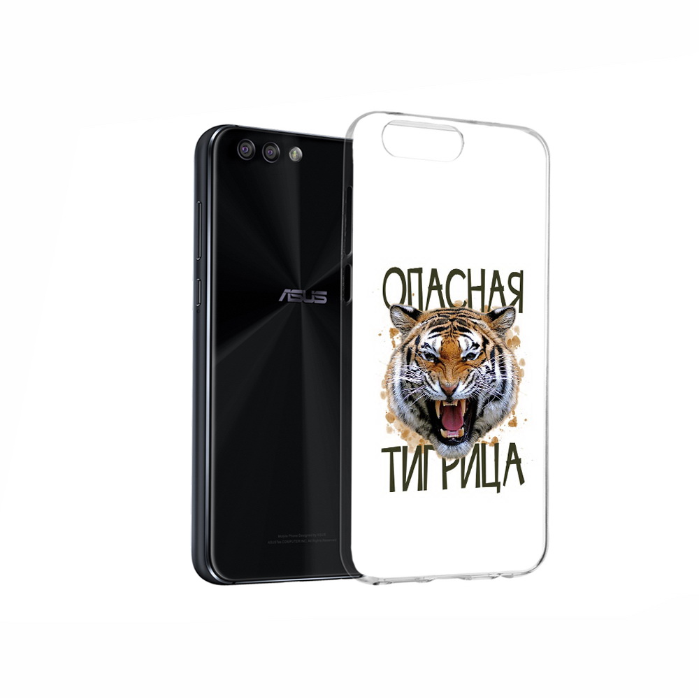 

Чехол MyPads Tocco для Asus ZenFone 4 опасная тигрица, Прозрачный, Tocco
