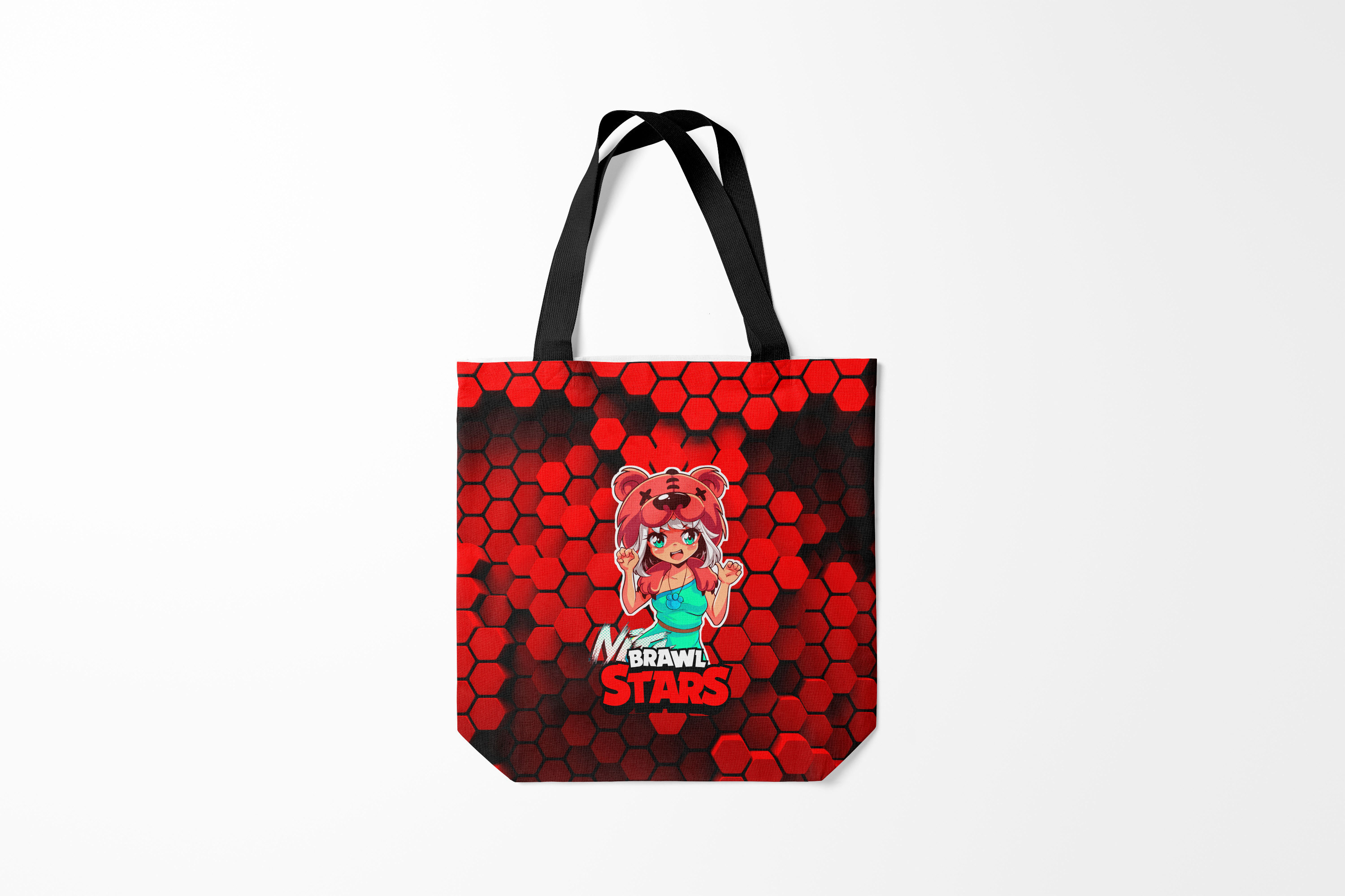 

Сумка шoппер унисекс Burnettie Brawl Stars Nita, красный; черный, Brawl Stars Nita