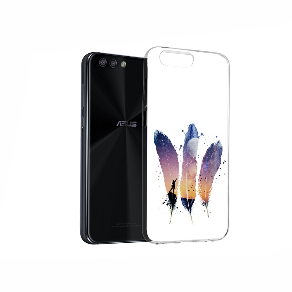 

Чехол MyPads Tocco для Asus ZenFone 4 небесные перья, Прозрачный, Tocco