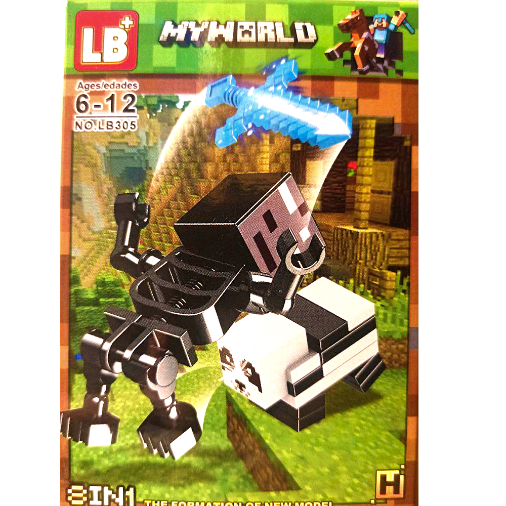 

Конструктор MINECRAFT MY WORLD мини-фигурки LB305, 25 деталей., LB305-H