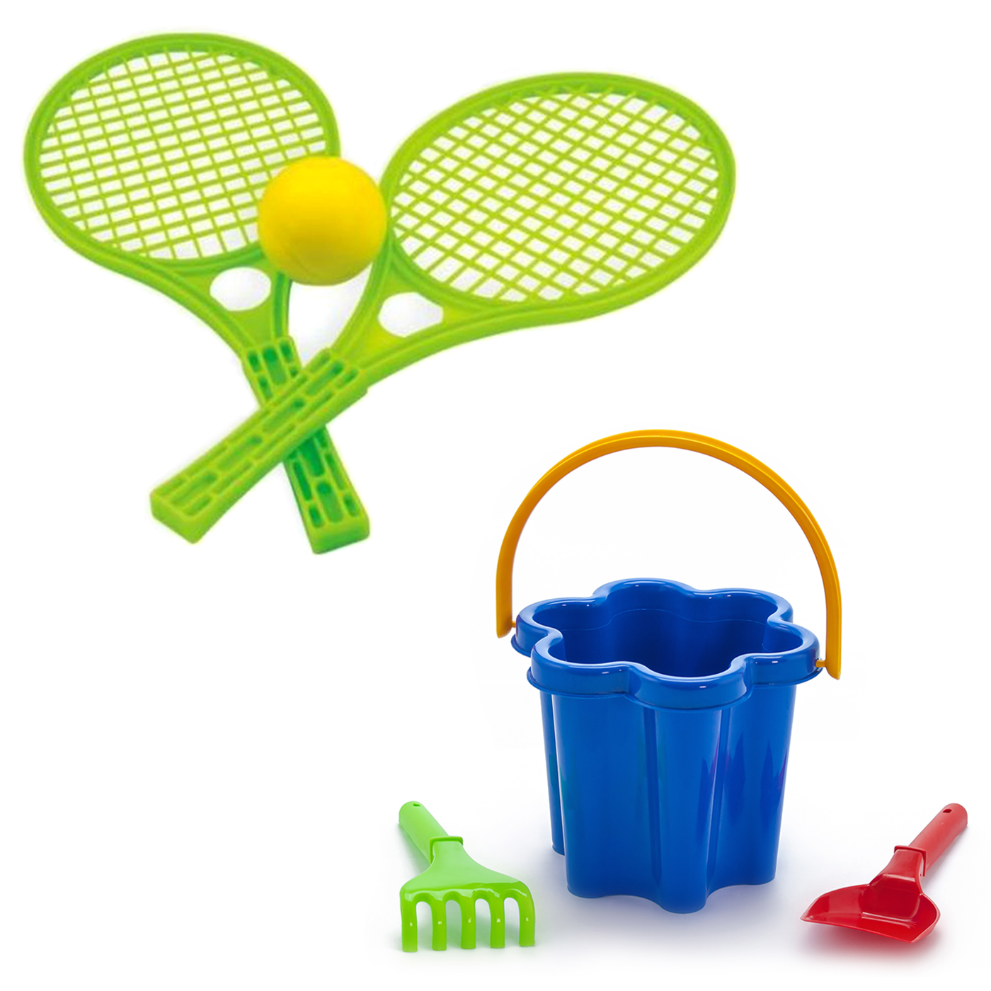 фото Песочный набор karolina toys цветок + набор для тенниса
