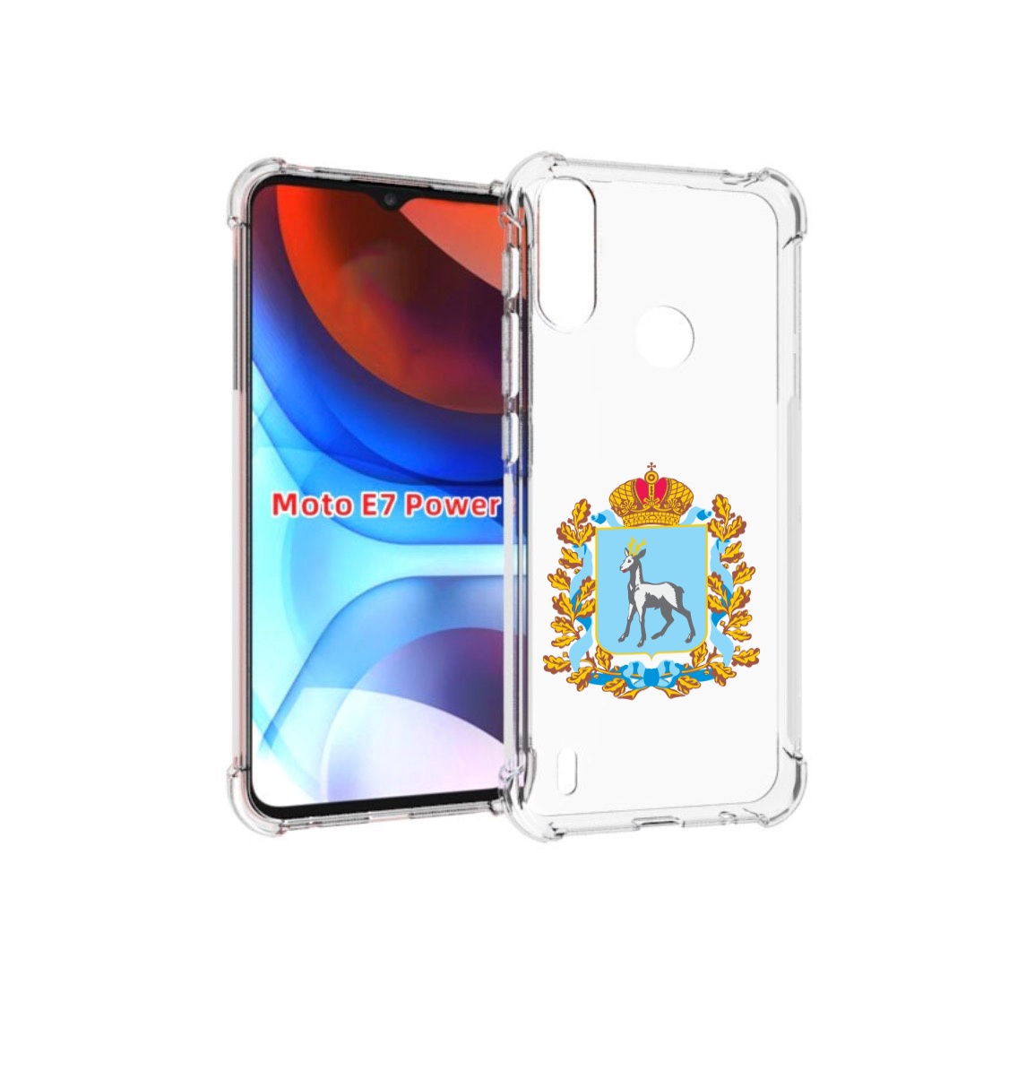

Чехол MyPads герб-самарская-область для Motorola Moto E7 Power, Прозрачный, Tocco