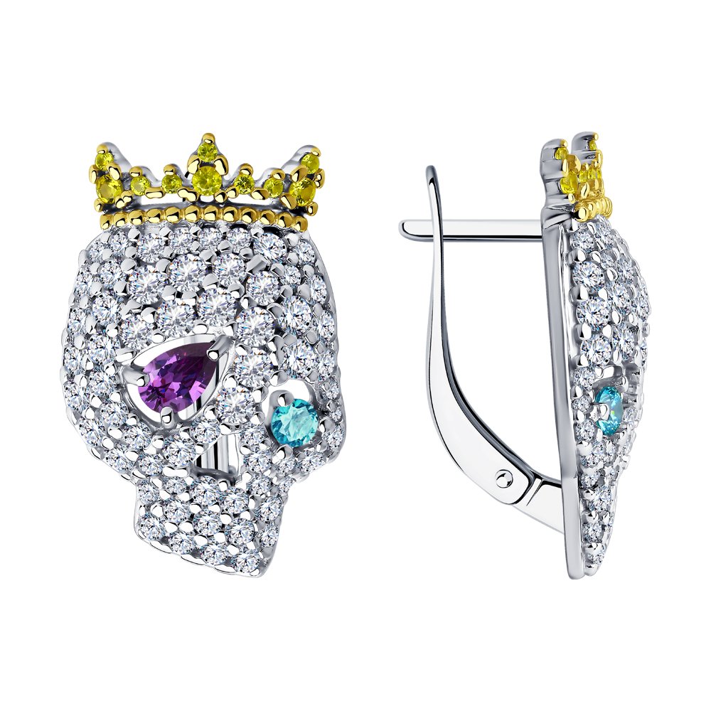 

Серьги из серебра SOKOLOV 94024004, фианит, 94024004