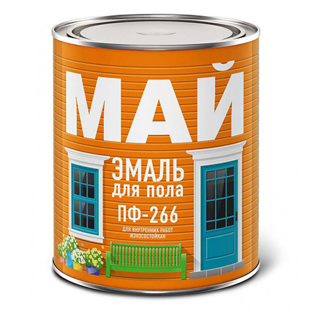 

МАЙ эмаль для пола, желто-коричневая (0,8кг)