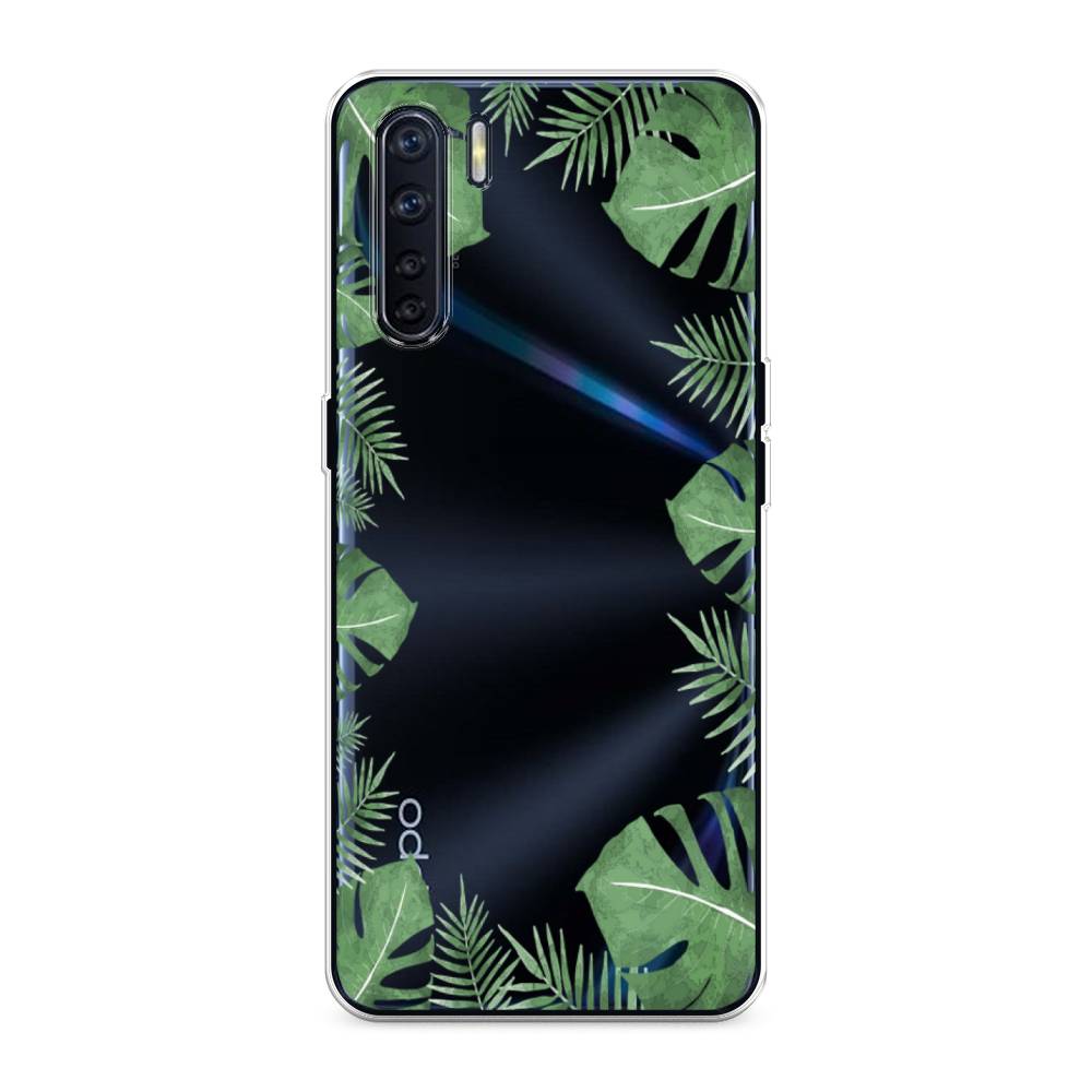 

Чехол Awog на Oppo A91/Reno 3 "Листья папоротника рамка", Разноцветный, 254250-8