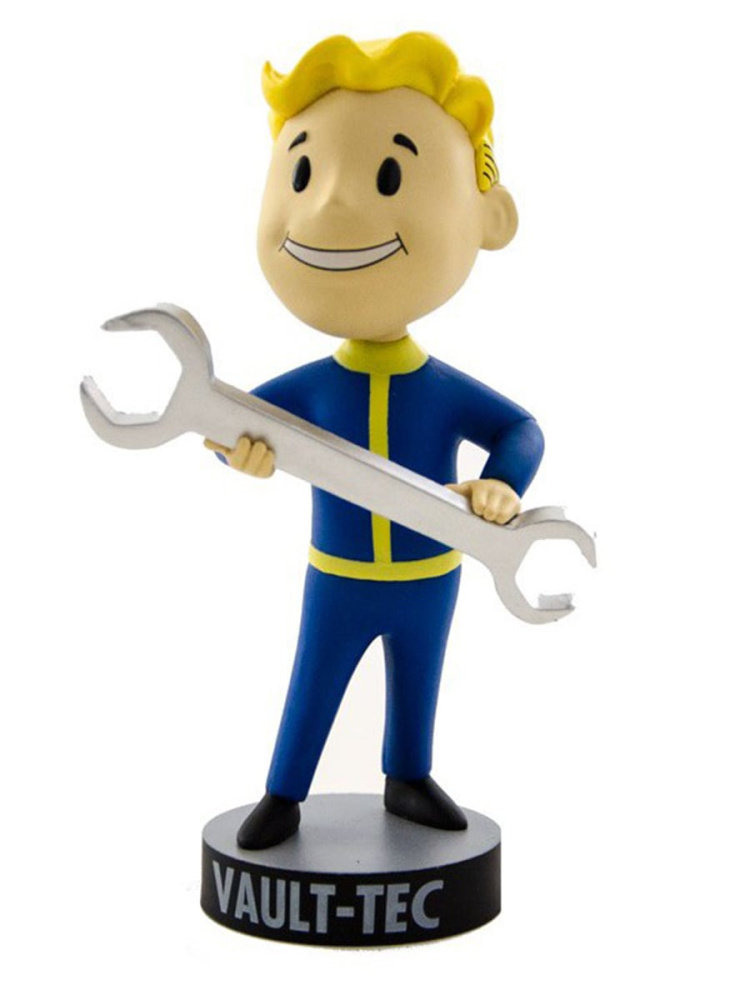 

Фигурка Fallout Волт-Бой с гаечным ключом (головотряс, 13 см), Fallout