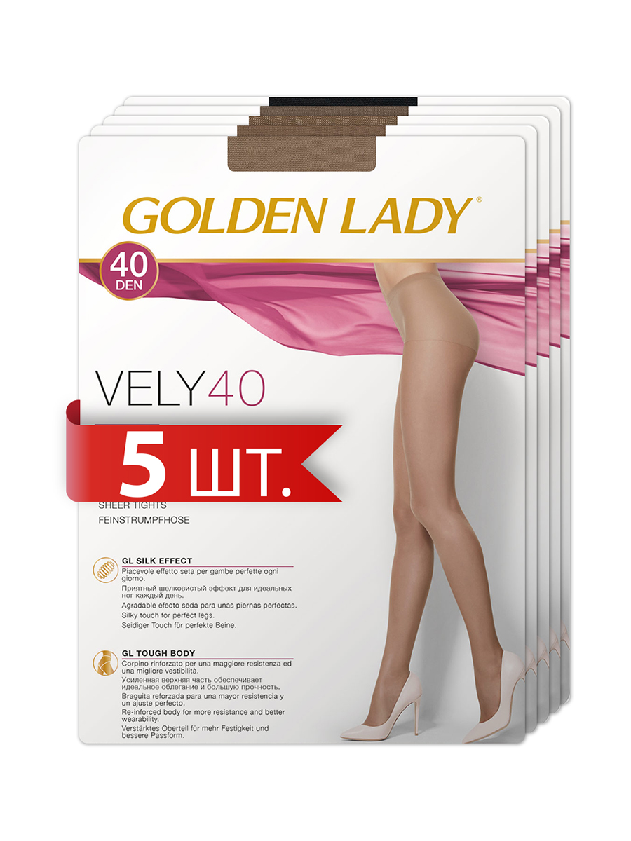 

Комплект колготок Golden Lady VELY 40 cognac/daino/melon/nero/playa 5, Бронзовый;черный;бежевый;телесный, VELY 40 (спайка 5 шт.)