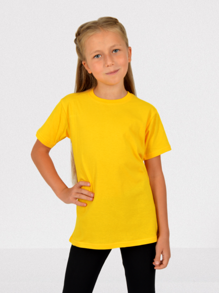 фото Футболка для девочек lideko kids д35-16-б цв. желтый р. 122
