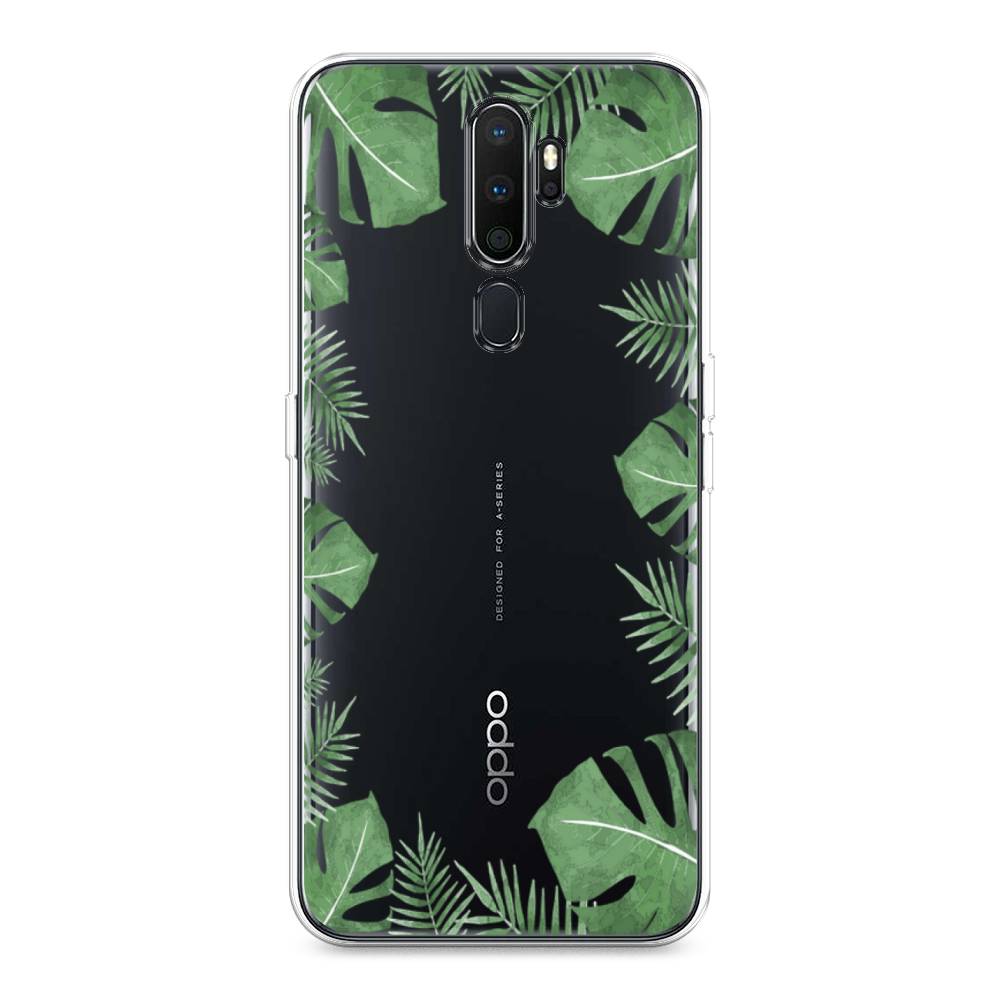 

Чехол Awog на Oppo A5/A9 2020 "Листья папоротника рамка", Разноцветный, 251350-8