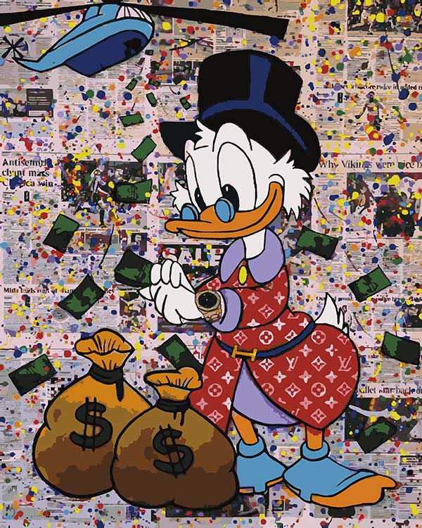 

Картина по номерам Артвентура «Скрудж МакДак с долларами 2», 02ART4050DUCK09, Скрудж МакДак с долларами 2