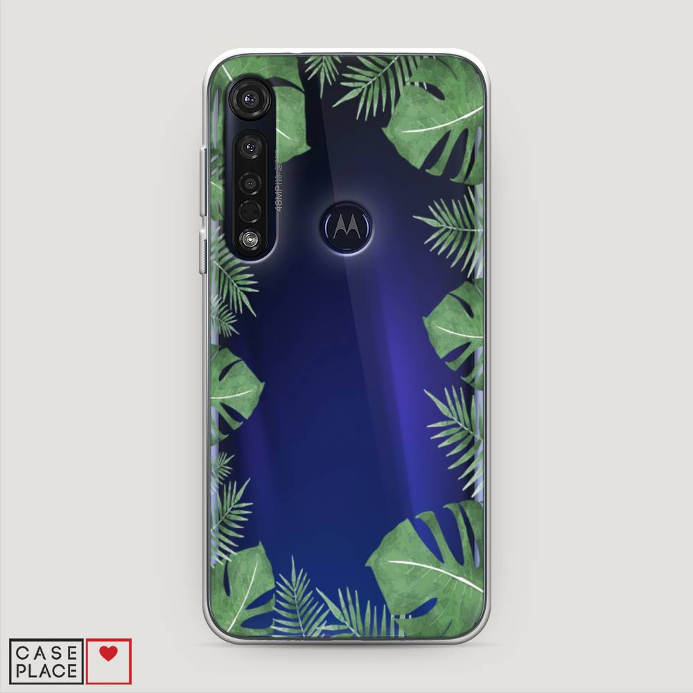 

Чехол Awog на Motorola Moto G8 Plus "Листья папоротника рамка", Разноцветный, 241450-8