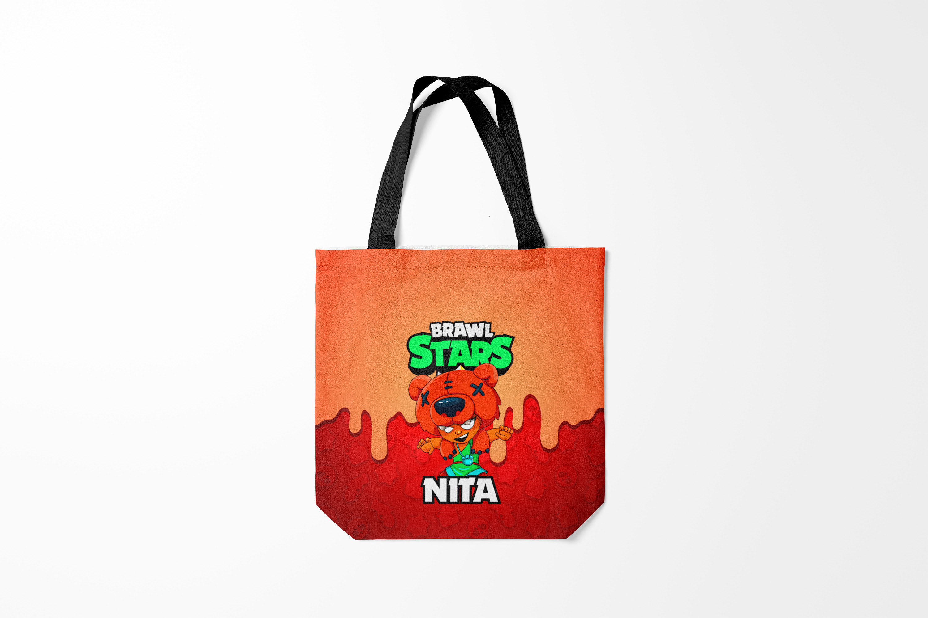 

Сумка шoппер унисекс Burnettie Brawl Stars NITA, желтый, Brawl Stars NITA